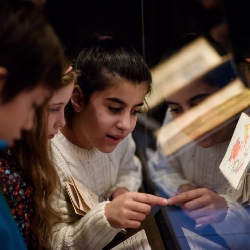 Kids in exhibition